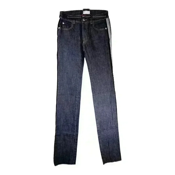 Red Valentino Jeans Straight Velvet Trim Women's 25x34 - Picture 1 of 5